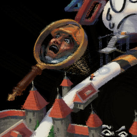record label artwork for Graham Kartna's album 'World Of Dweebs'